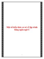 Một số kiến thức cơ sở về lập trình bằng ngôn ngữ C ppt