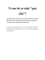 Vì sao bé sơ sinh 