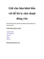 Giữ cho bàn khỏi bẩn với đế lót ly chú chuột đáng yêu pdf