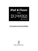ipod & itunes for dummies 3rd