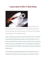 4 quan niệm sai lầm về dinh dưỡng doc