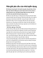 Hóa giải yêu cầu của nhà tuyển dụng pptx