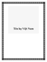 Tên họ Việt Nam pdf