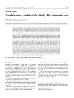 Trends in dietary habits of the elderly: The Indonesian case pptx