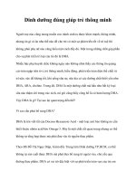 Dinh dưỡng đúng giúp trẻ thông minh pptx