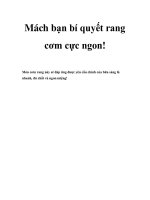 Mách bạn bí quyết rang cơm cực ngon docx