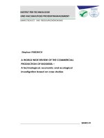 A WORLD WIDE REVIEW OF THE COMMERCIAL PRODUCTION OF BIODIESEL – A technological, economic and ecological investigation based on case studies pot