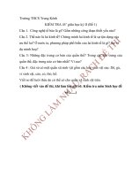 Đề kiểm tra giữa học kỳ II sinh học lớp 9( 10 đề)