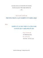 nghiên cứu sự phát triển của công nghệ cơ sở dữ liệu và khai phá dữ liệu