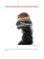 làm thế nào để tự vượt qua nỗi buồn