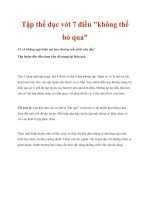 Tập thể dục với 7 điều 