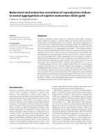 Behavioral and endocrine correlates of reproductive failure in social aggregations of captive wolverines (Gulo gulo) pot