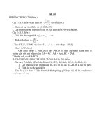 Đề thi thử tốt nghiệp trung học phổ thông - Đề 54 pdf