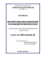 hành vi người tiêu dùng và chiến lược marketing hỗn hợp của các doanh nghiệp viễn thông di động tại việt nam