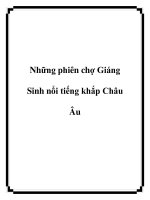 Những phiên chợ Giáng Sinh nổi tiếng khắp Châu Âu docx