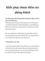 Khắc phục nhược điểm của phòng khách pot