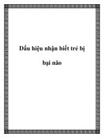 Dấu hiệu nhận biết trẻ bị bại não doc