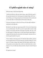 Cổ phiếu ngành nào sẽ nóng? potx