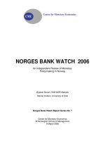 NORGES BANK WATCH 2006: An Independent Review of Monetary Policymaking in Norway ppt