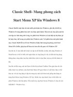 Classic Shell- Mang phong cách Start Menu XP lên Windows 8 pptx
