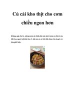 Củ cải kho thịt cho cơm chiều ngon hơn docx