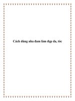 Cách dùng nha đam làm đẹp da, tóc doc