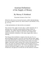 Austrian Definitions of the Supply of Money pdf