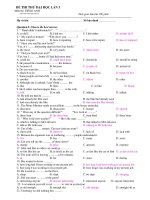 Đề Thi Thử Đại Học Khối A1, D Anh Văn 2013 - Phần 6 - Đề 10 doc