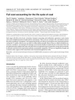 ANNALS OF THE NEW YORK ACADEMY OF SCIENCES - Full cost accounting for the life cycle of coal potx
