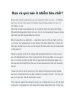 Rau củ quả nào ít nhiễm hóa chất? docx