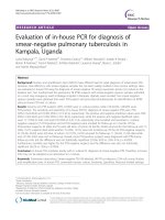 Evaluation of in-house PCR for diagnosis of smear-negative pulmonary tuberculosis in Kampala, Uganda doc