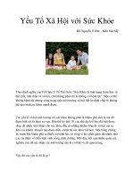 Yếu Tố Xã Hội với Sức Khỏe pptx