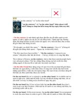 phân biệt  incontrast với on the orher hand