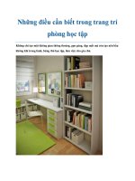 Những điều cần biết trong trang trí phòng học tập docx