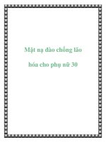 Mặt nạ đào chống lão hóa cho phụ nữ 30 docx