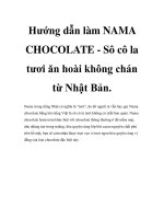 Hướng dẫn làm NAMA CHOCOLATE - Sô cô la tươi ăn hoài không chán từ Nhật Bản potx