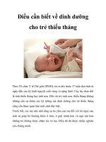 Điều cần biết về dinh dưỡng cho trẻ thiếu tháng pot