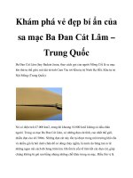 Khám phá vẻ đẹp bí ẩn của sa mạc Ba Đan Cát Lâm – Trung Quốc doc