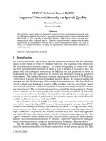 CESNET Technical Report 13/2008 Impact of Network Security on Speech Quality pot