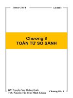Lập trình hướng đối tượng TOÁN TỬ SO SÁNH