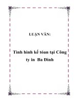 LUẬN VĂN: Tình hình kế tóan tại Công ty in Ba Đình docx