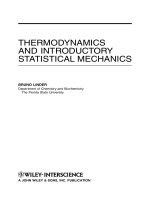 thermodynamics and introductory statistical mechanics - linder b.