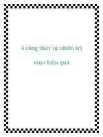 4 công thức tự nhiên trị mụn hiệu quả doc