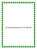 Có nên nằm ngủ phía trên vị trí đặt bếp? docx