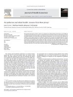 Air pollution and infant health: Lessons from New Jersey doc