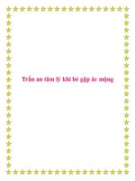 Trấn an tâm lý khi bé gặp ác mộng. potx