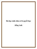 Du học sinh chia sẻ bí quyết học tiếng Anh potx