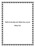 Thiết kế nhà diện tích 200m2 theo truyền thống Việt docx
