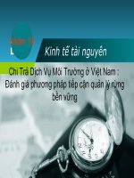 Đề tài: Chi Trả Dịch Vụ Môi Trường ở Việt Nam : Đánh giá phương pháp tiếp cận quản lý rừng bền vững ppt