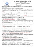 Đề thi thử vật lý chuyên thái bài lần 6 - 2012